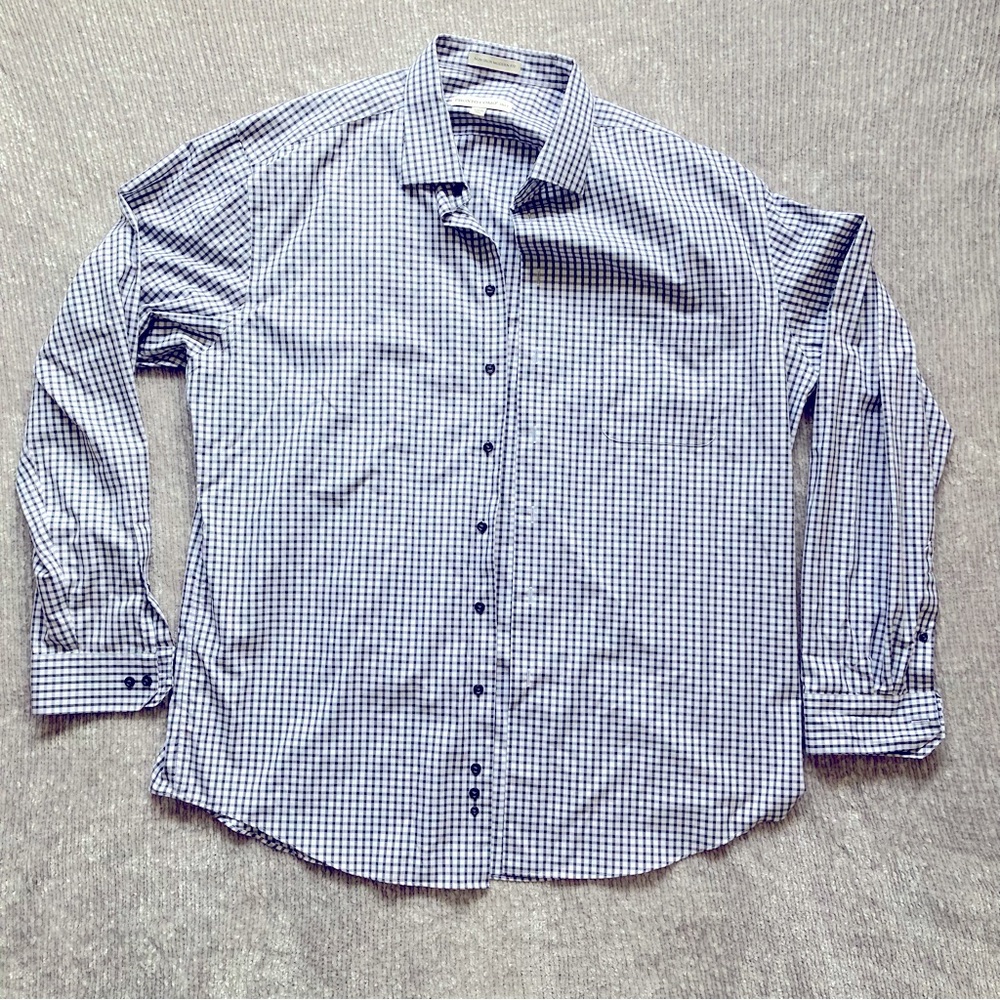 Pronto Uomo Non-Iron Gingham Button Down Dress Shirt Men’s 3XLT